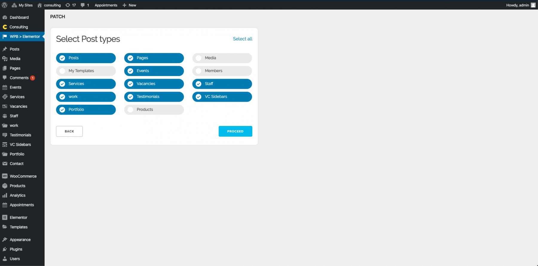 Patch Convert from WPB to Elementor Consulting Theme Documentation